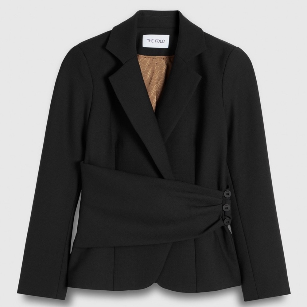 The Fold Black‎ Collingham Jacket wool blend size 10 NWT